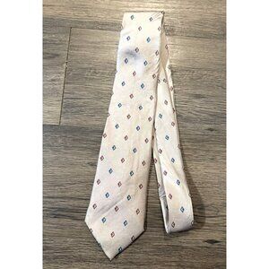 Luxury Christian Dior Silver Diamond Geometric Men's Silk‎ Tie special occasion